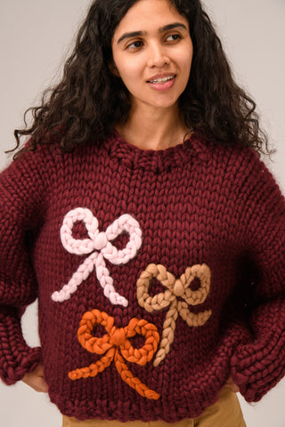 Ériu Bow Chunky Knit Sweater