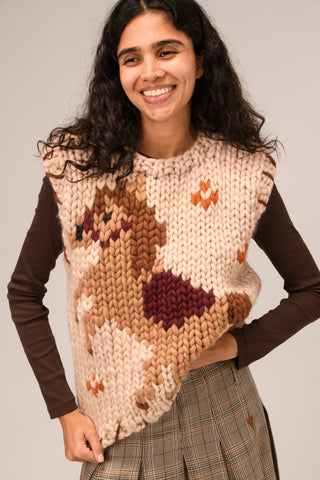 Folklore Horse Chunky Knit Vest