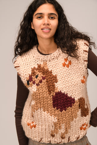 Folklore Horse Chunky Knit Vest