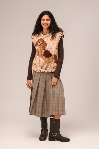 Folklore Horse Chunky Knit Vest