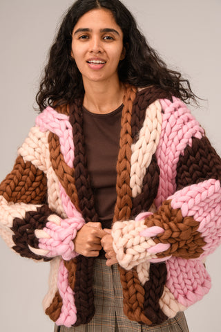 Neve Cable Colossal Knit Cardigan