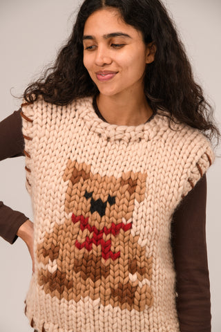 Teddy Bear Chunky Knit Vest