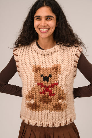 Teddy Bear Chunky Knit Vest