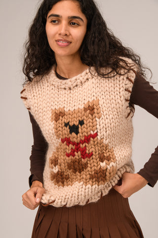 Teddy Bear Chunky Knit Vest