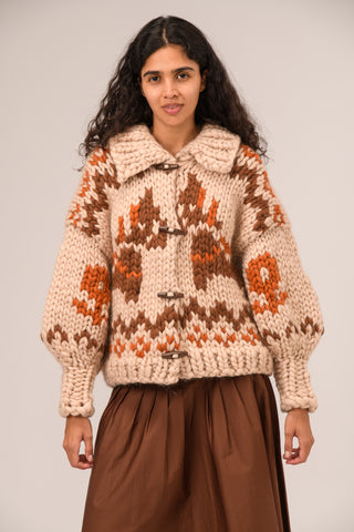 Dala Horse Chunky Knit Cardigan