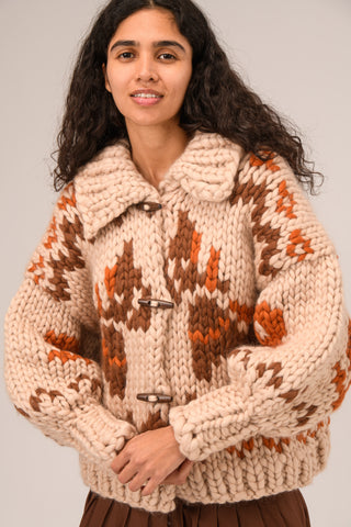 Dala Horse Chunky Knit Cardigan