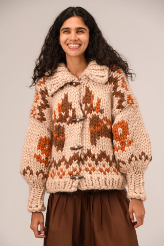 Dala Horse Chunky Knit Cardigan
