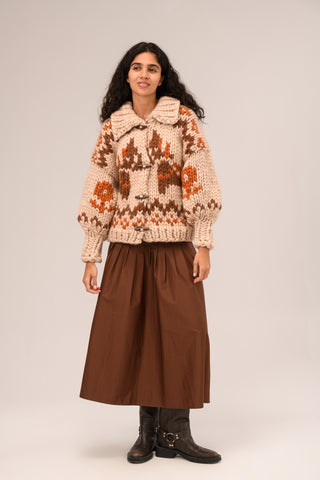 Dala Horse Chunky Knit Cardigan