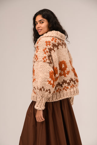 Dala Horse Chunky Knit Cardigan