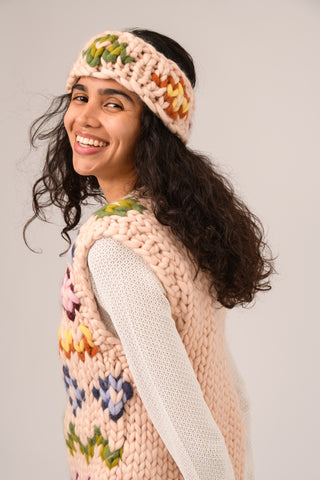Colourful Fair Isle Chunky Knit Headband