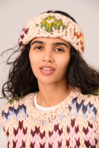 Colourful Fair Isle Chunky Knit Headband