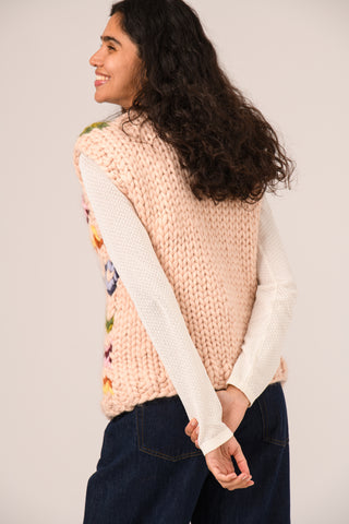 Colourful Fair Isle Chunky Knit Vest