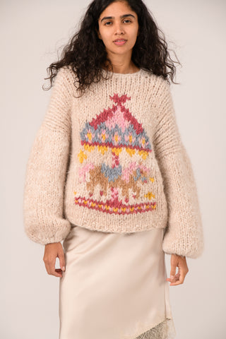 Brushed Carousel Sweater