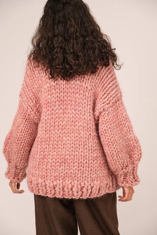 Pink Irish Bow Chunky Knit Cardigan