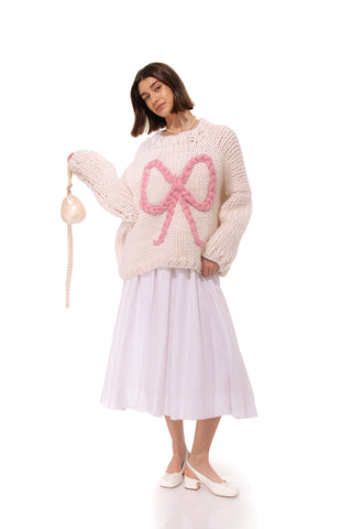Bella Bow Chunky Knit Sweater