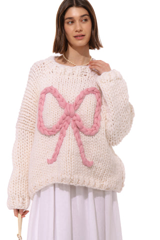 Bella Bow Chunky Knit Sweater