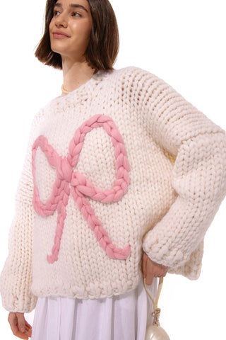 Bella Bow Chunky Knit Sweater