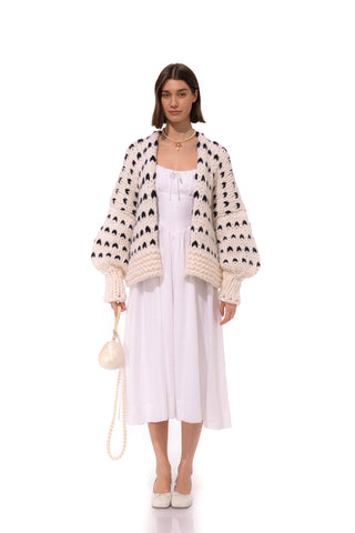Dottie Polka Dot Chunky Knit Cardigan