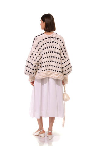 Dottie Polka Dot Chunky Knit Cardigan