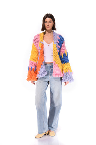 Midi Colourful Colossal Knit Cardigan