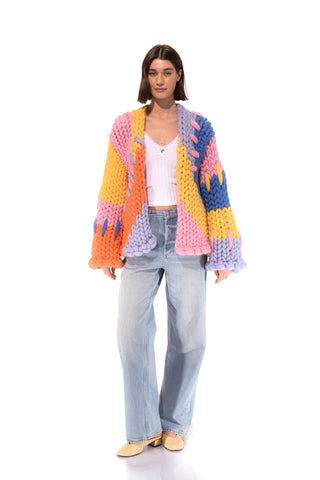 Midi Colourful Colossal Knit Cardigan