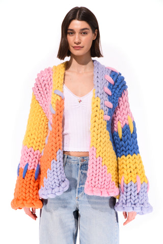 Midi Colourful Colossal Knit Cardigan