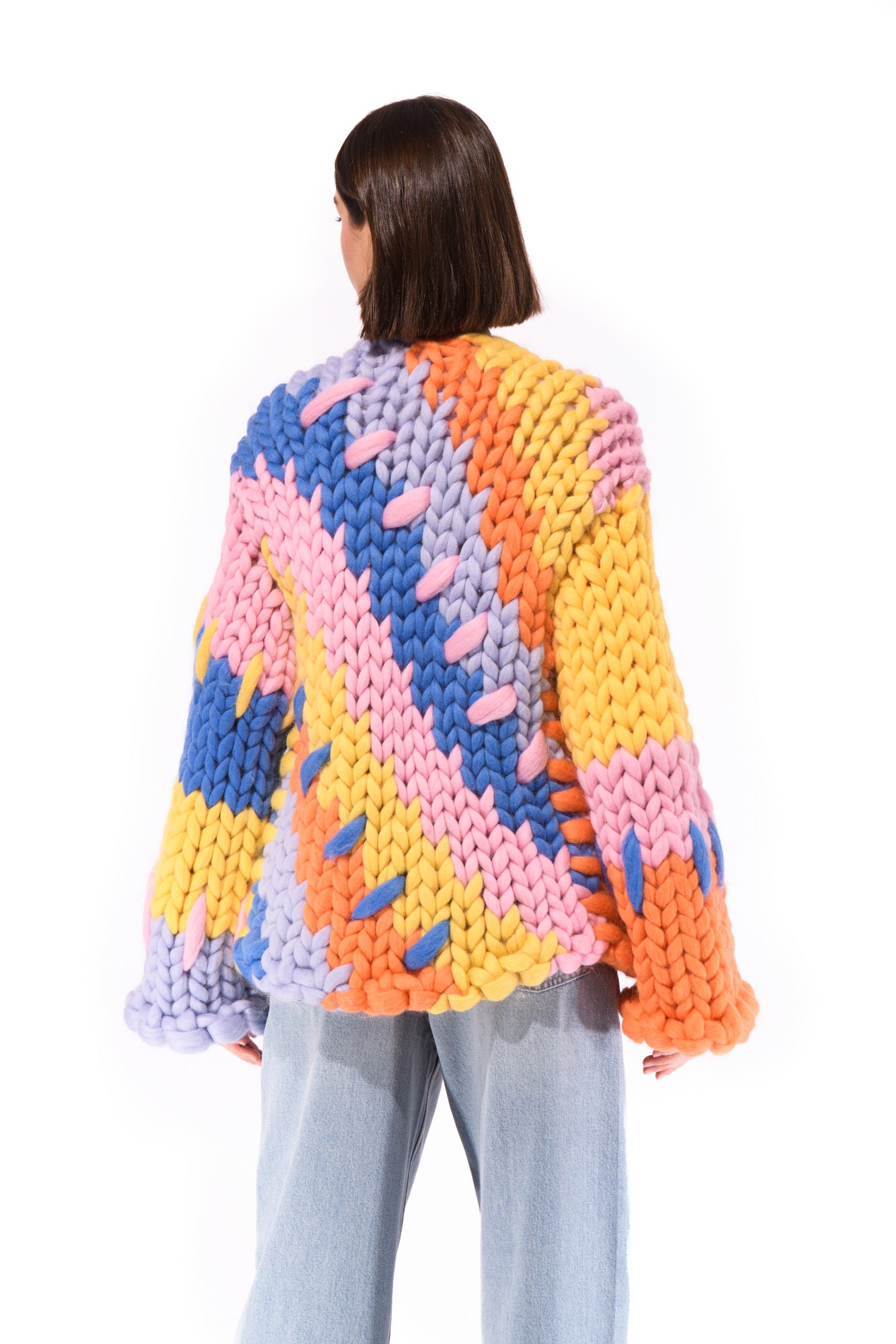 Midi Colourful Colossal Knit Cardigan | Hope Macaulay