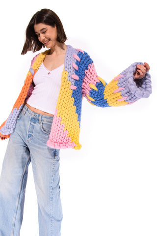 Midi Colourful Colossal Knit Cardigan