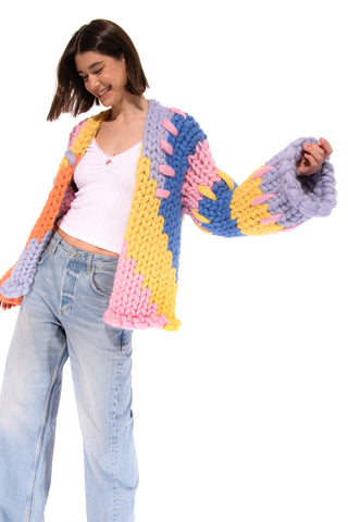 Midi Colourful Colossal Knit Cardigan