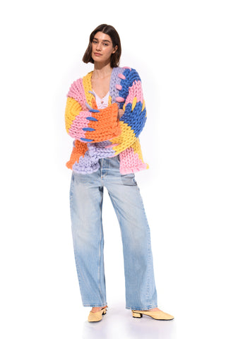 Midi Colourful Colossal Knit Cardigan