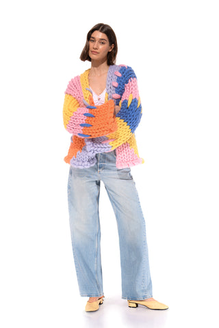 Midi Colourful Colossal Knit Cardigan