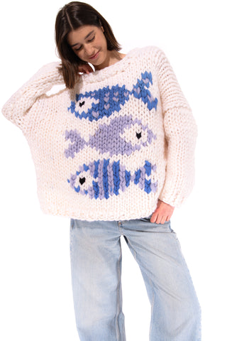 Blue Fish Chunky Knit Sweater