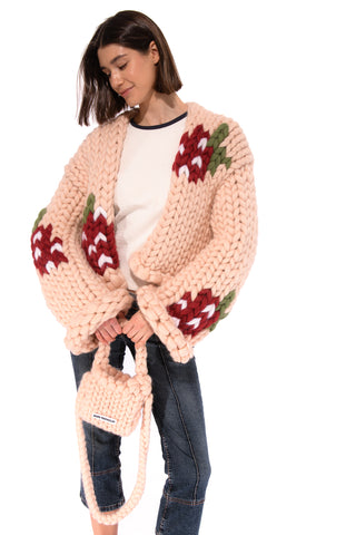 Strawberry Colossal Knit Cardigan
