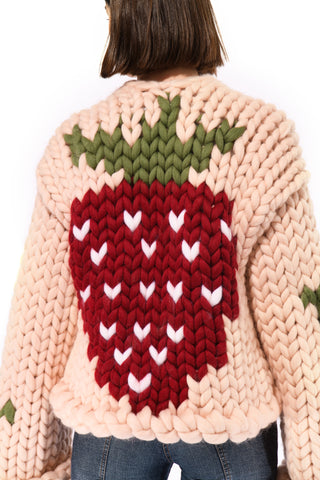 Strawberry Colossal Knit Cardigan