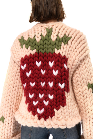 Strawberry Colossal Knit Cardigan