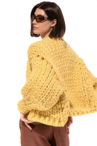 Yellow Colossal Knit Cardigan
