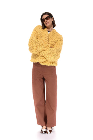 Yellow Colossal Knit Cardigan