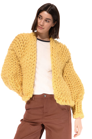 Yellow Colossal Knit Cardigan
