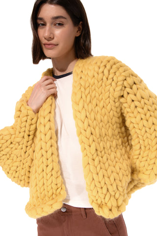 Yellow Colossal Knit Cardigan
