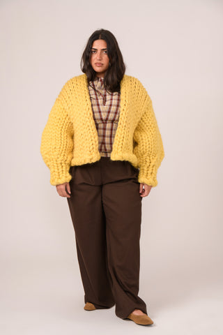 Yellow Colossal Knit Cardigan