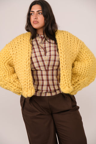 Yellow Colossal Knit Cardigan
