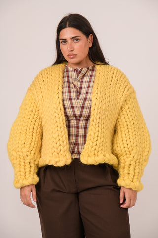 Yellow Colossal Knit Cardigan