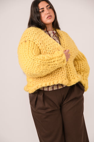 Yellow Colossal Knit Cardigan