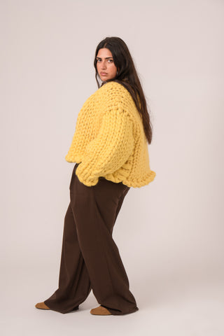 Yellow Colossal Knit Cardigan