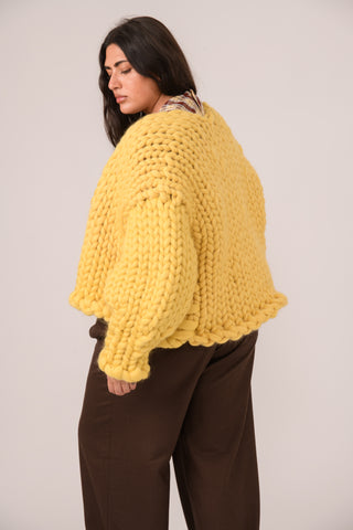 Yellow Colossal Knit Cardigan