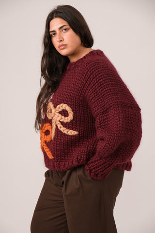 Ériu Bow Chunky Knit Sweater