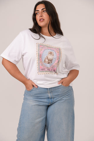 Persian Cat Stamp T-shirt