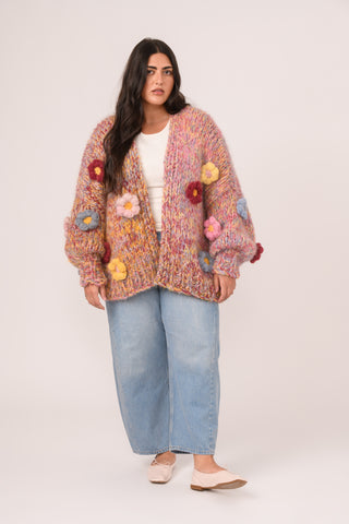 Brushed Flower Garden Cardigan