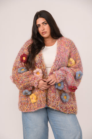 Brushed Flower Garden Cardigan