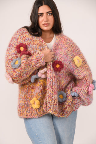Brushed Flower Garden Cardigan